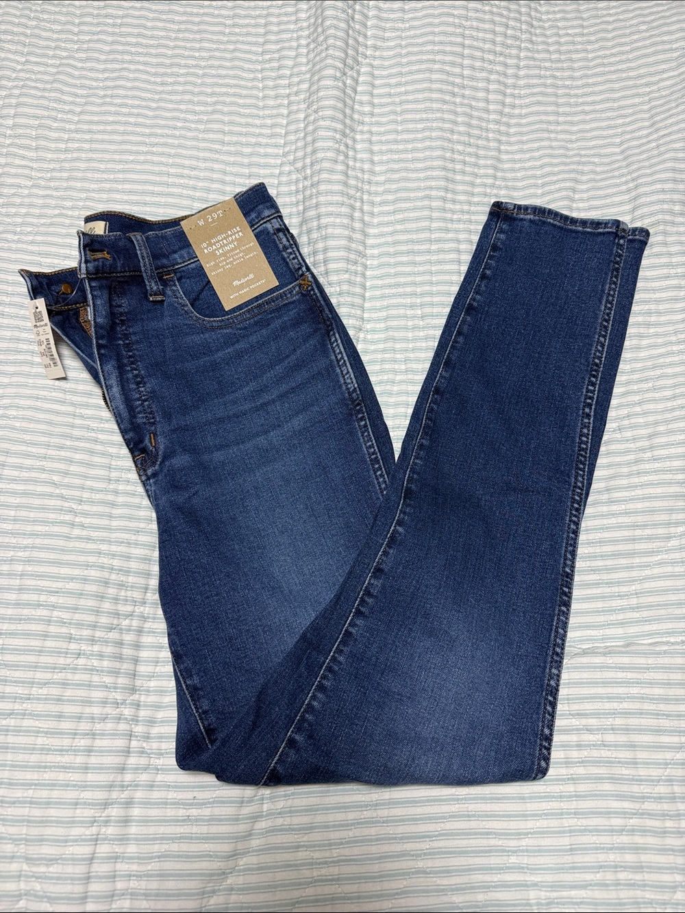Madewell 10” High-Rise Roadtripper Skinny Dark Blue Jeans 29T